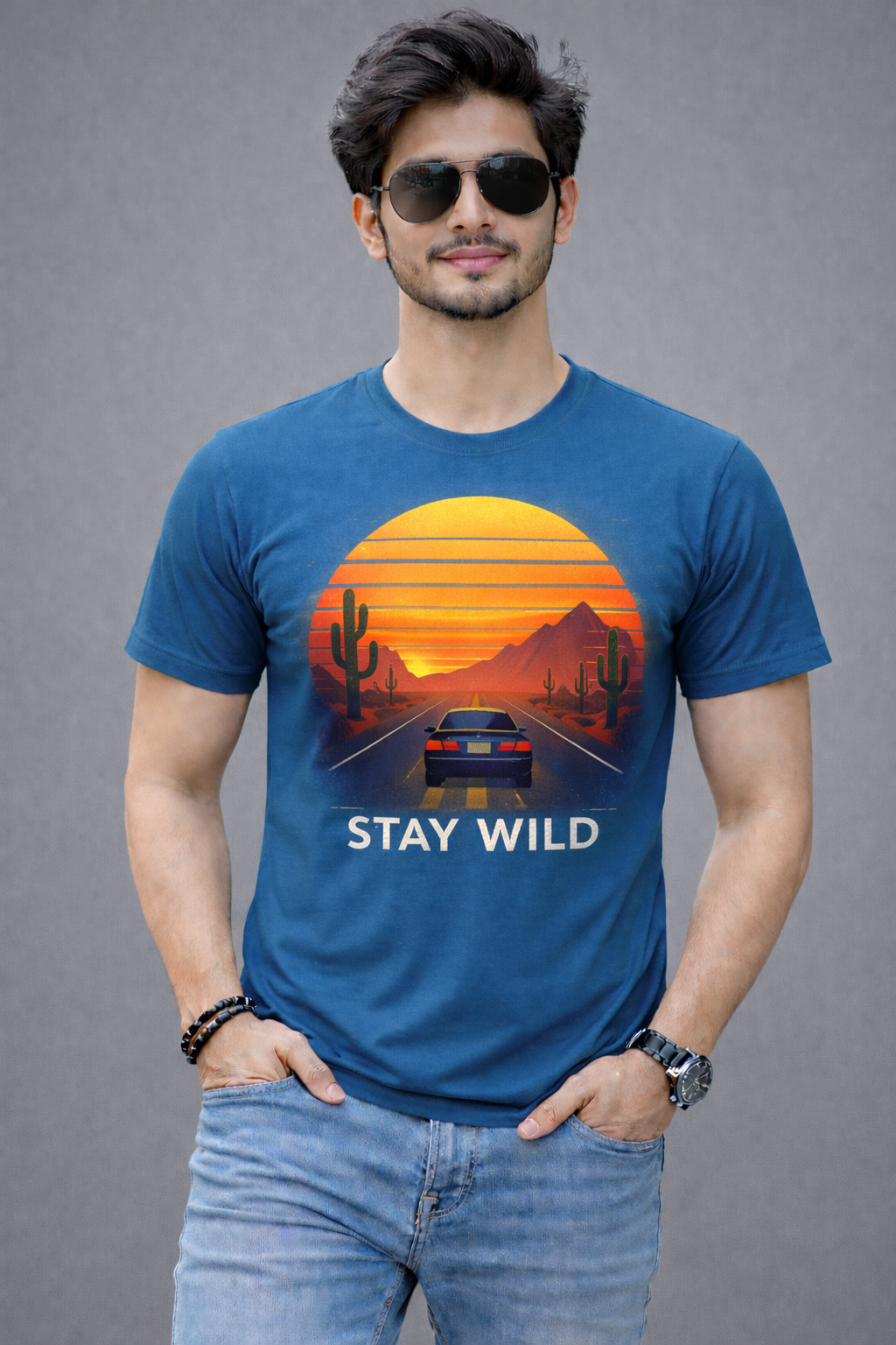 Stay Wild Graphic T-Shirt for Men - Image 5