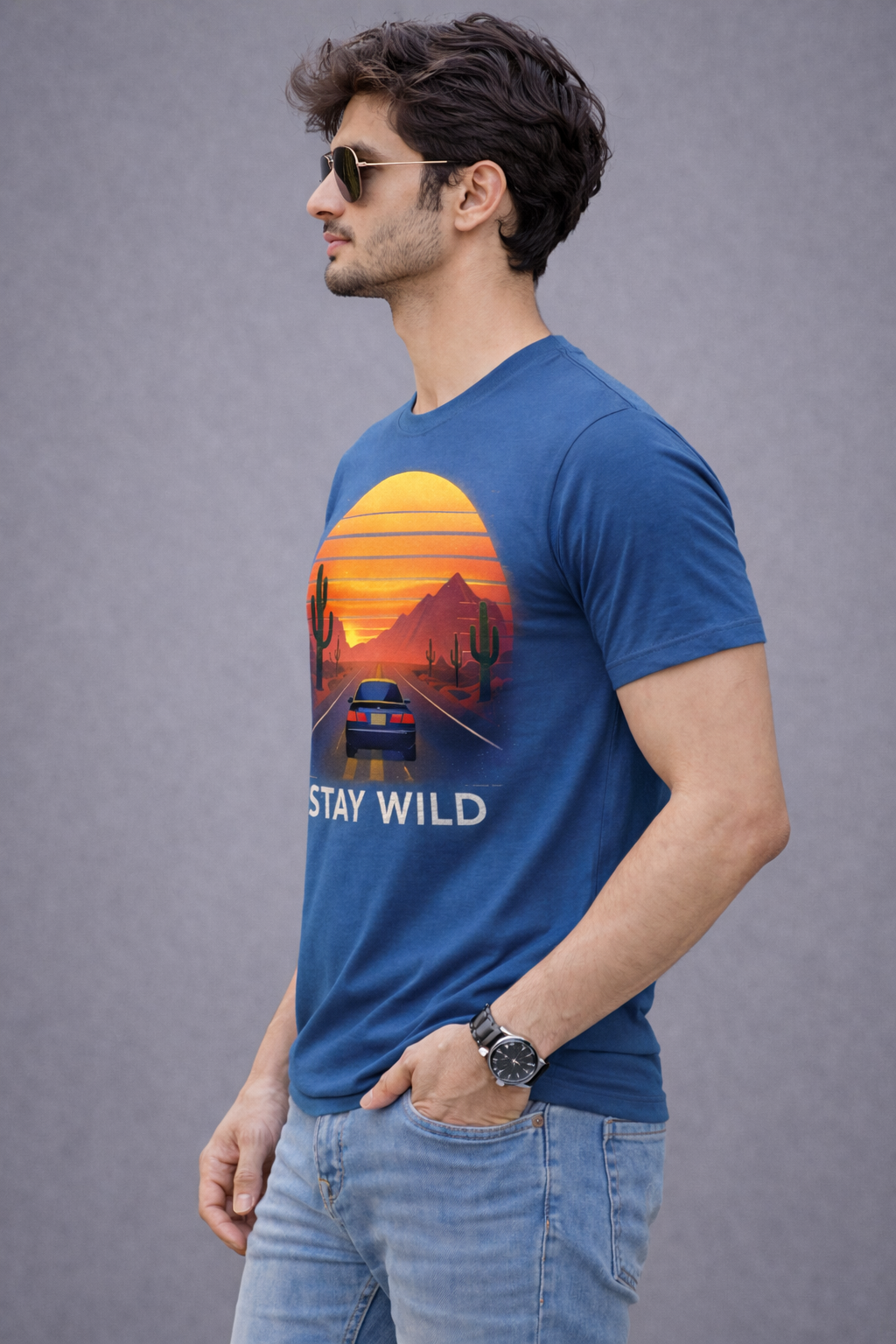 Stay Wild Graphic T-Shirt for Men - Image 4